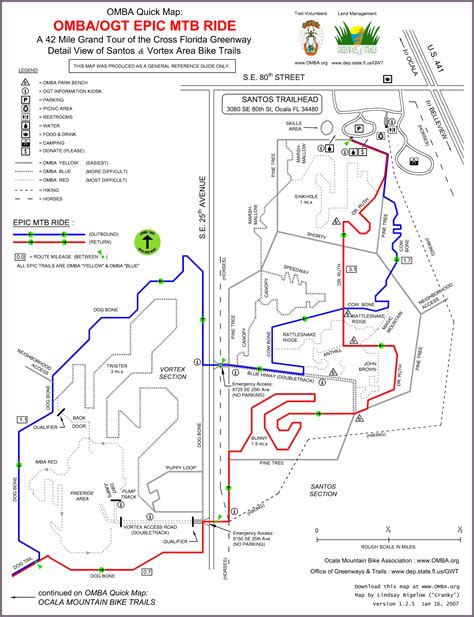Santos Bike Trail Map